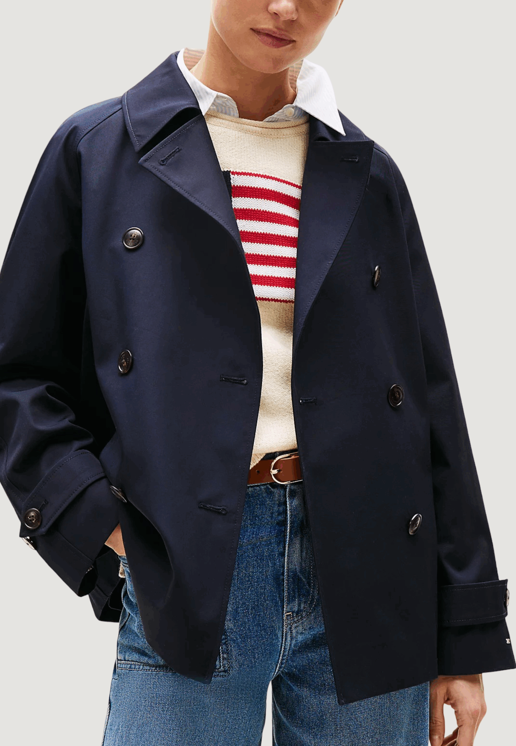 Giacchetto Tommy Hilfiger cotton reg short tre Blue scuro - Foto 1