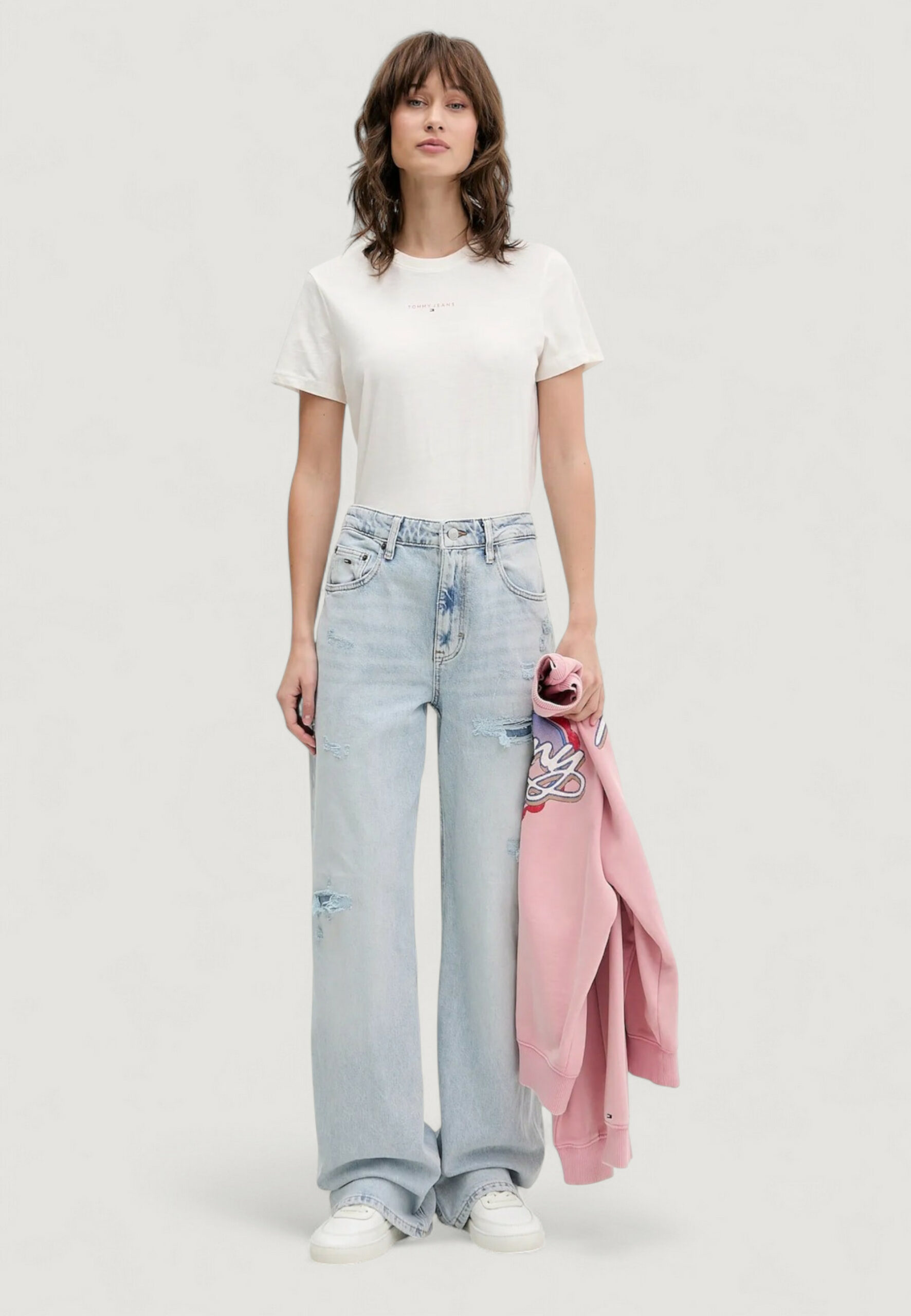 Jeans mom Tommy Hilfiger Jeans mia mr rlxd str di21 Denim chiaro - Foto 3