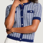 Maglia in filo manica corta Morgan De Toi Blu marine - Foto 1