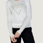 Maglia Guess ls cn sasha triangle logo swtr Panna - Foto 1