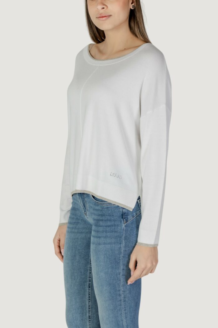 Maglia Liu-Jo ecs chiusa m/l Bianco