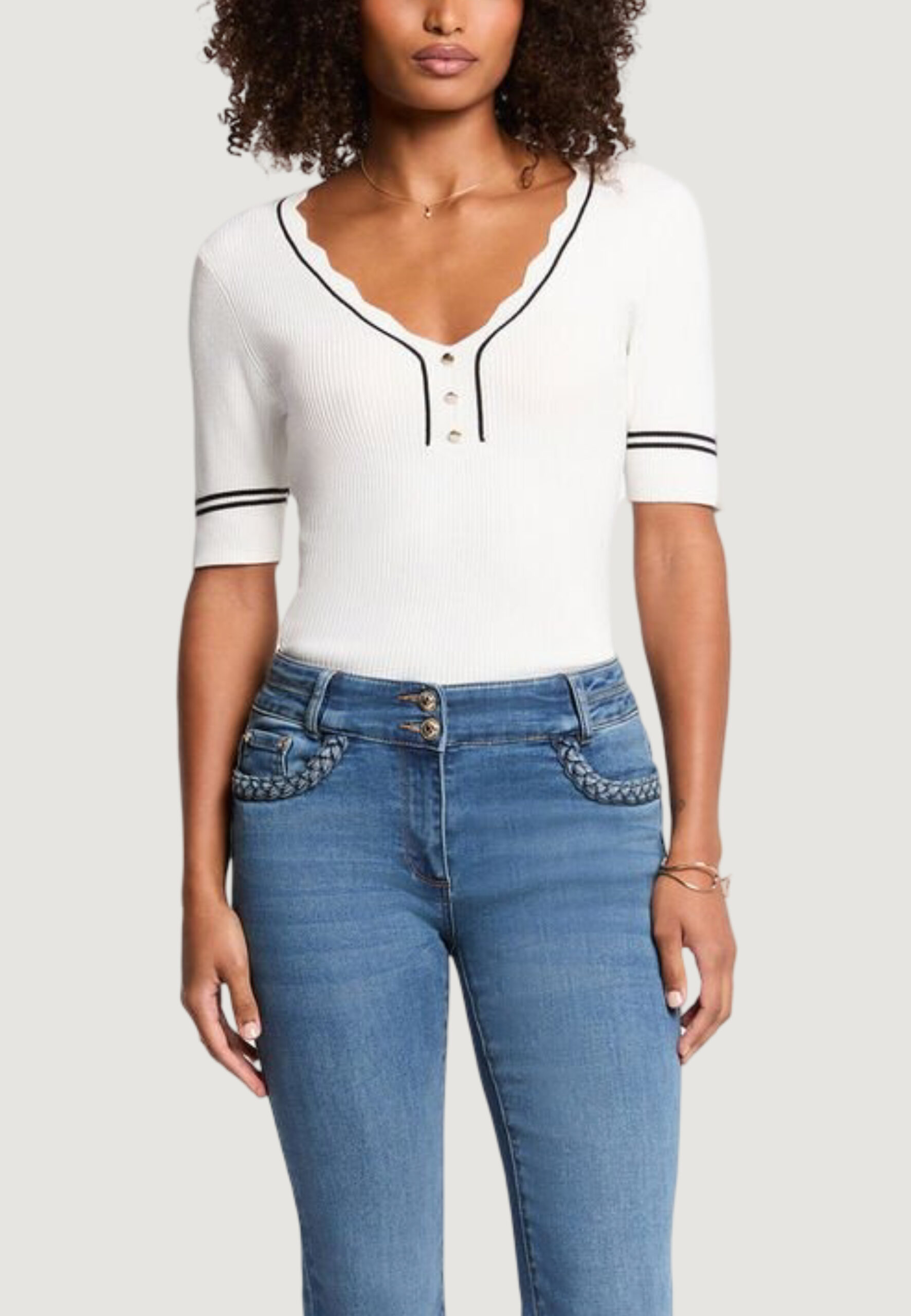 Maglia Morgan De Toi Bianco - Foto 1