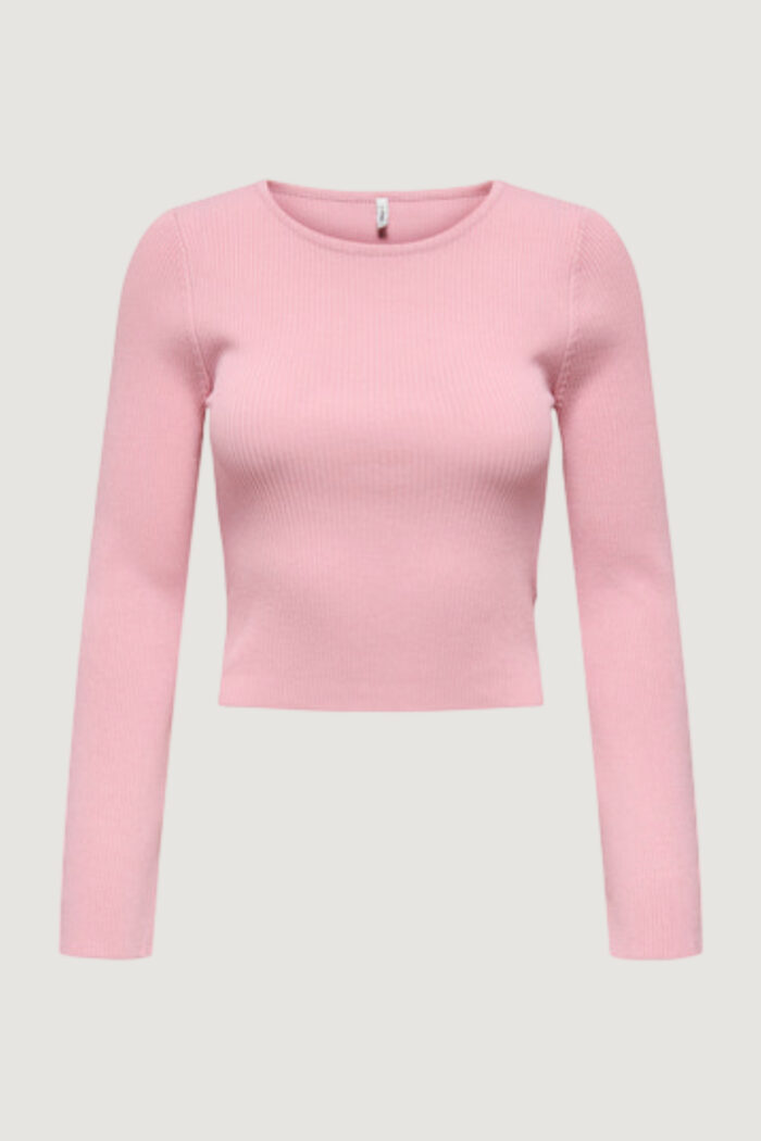 Maglione Only onlmist life ls o-neck cc knt Rosa