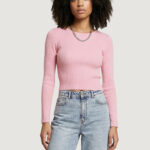 Maglione Only onlmist life ls o-neck cc knt Rosa - Foto 1