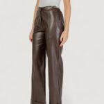 Pantaloni a palazzo Liu-Jo pant.spalmato Cioccolato - Foto 1