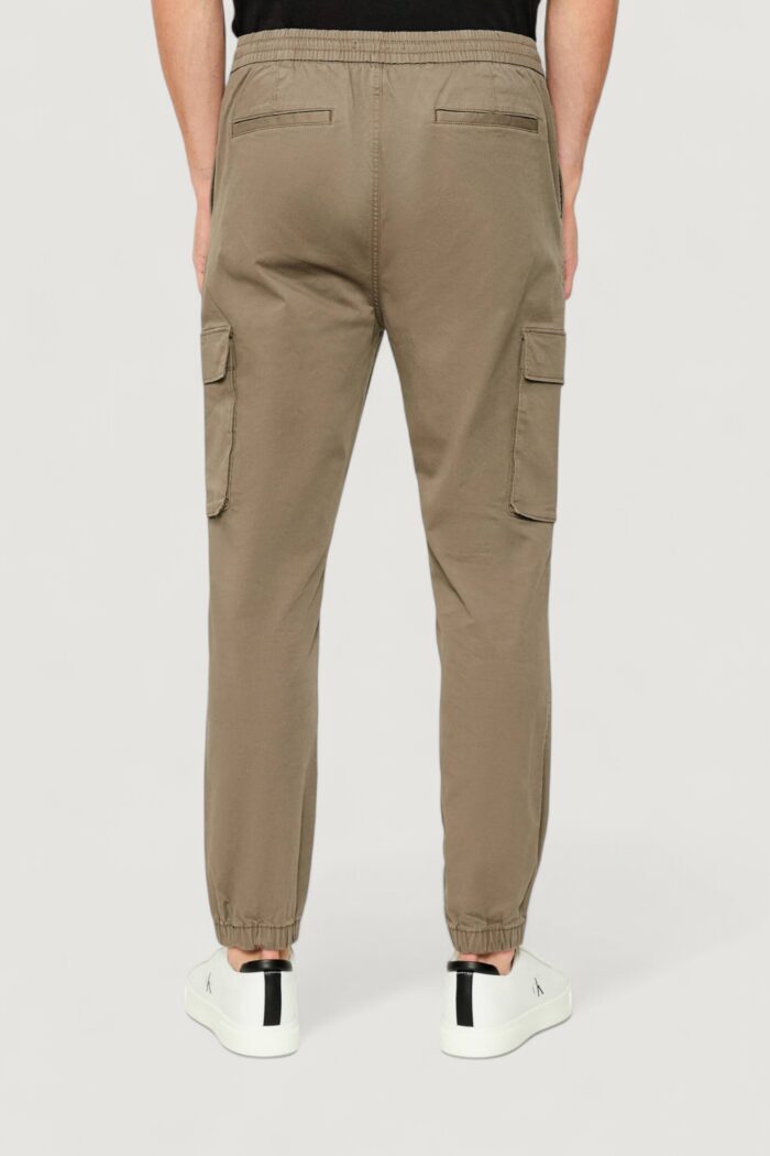 Pantaloni Calvin Klein Jeans skinny elastic twill Taupe