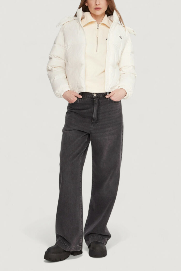 Piumino Calvin Klein Jeans essential midweight Panna