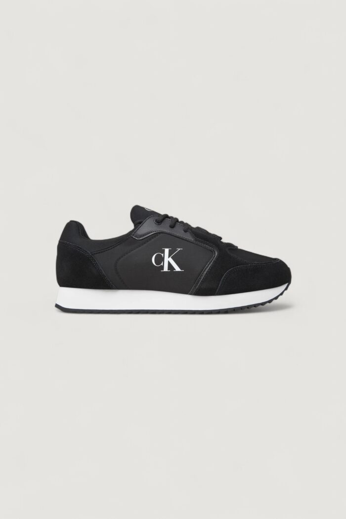 Sneakers Calvin Klein Jeans retro runner sock la Nero