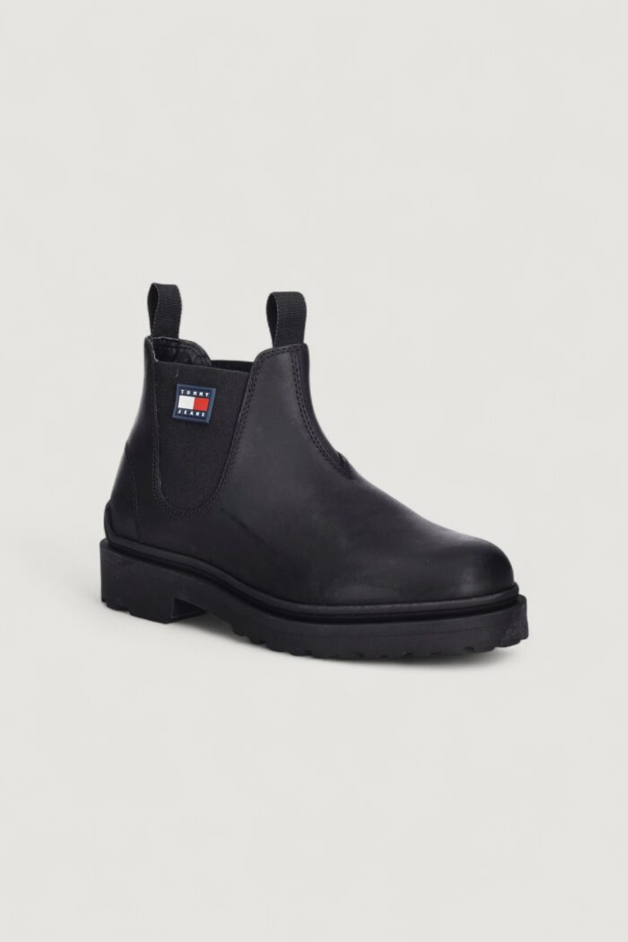 Stivaletti Tommy Hilfiger Jeans tjm chelsea leather Nero