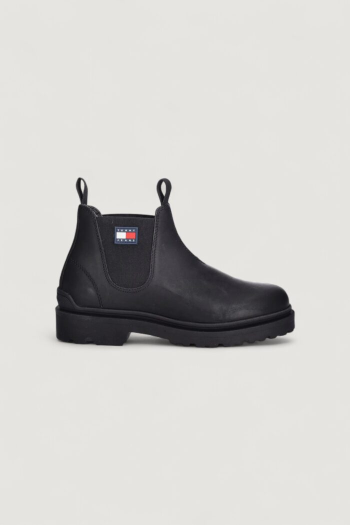 Stivaletti Tommy Hilfiger Jeans tjm chelsea leather Nero