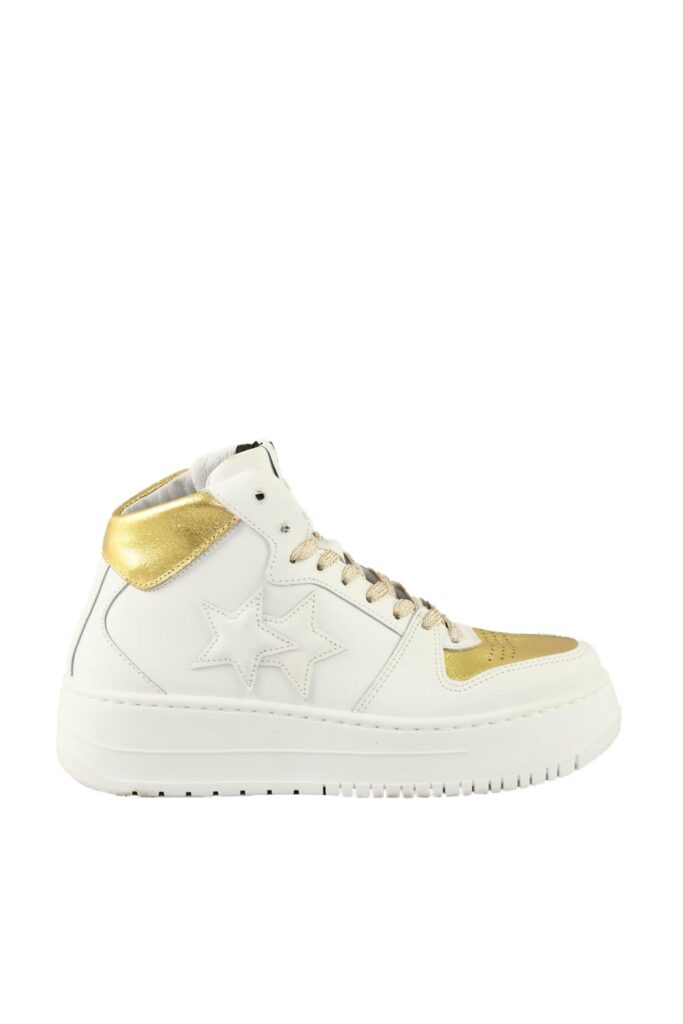 Stringate 2 STAR  Bianco – Oro