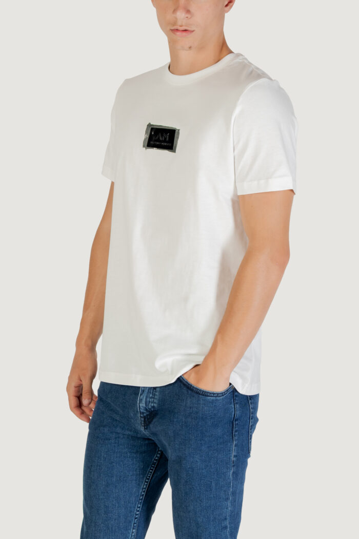 T-shirt Antony Morato stuttgart regular fit with matt plastic and flock logo print Bianco