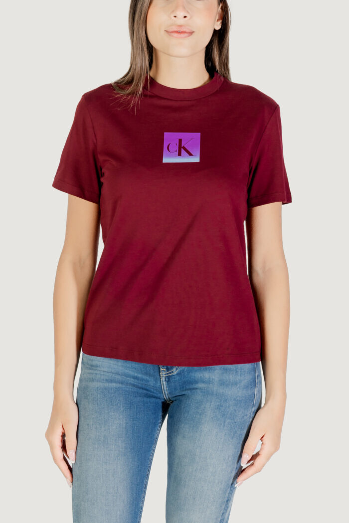 T-shirt Calvin Klein Jeans ss classic fit tee Bordeaux