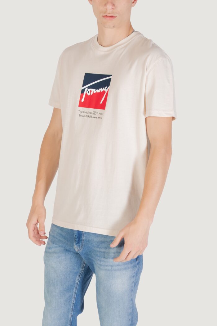 T-shirt Tommy Hilfiger Jeans tjm reg rwb dna tee Beige chiaro