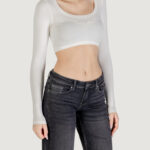 T-shirt Tommy Hilfiger Jeans tjw slim sp crp line Bianco - Foto 1