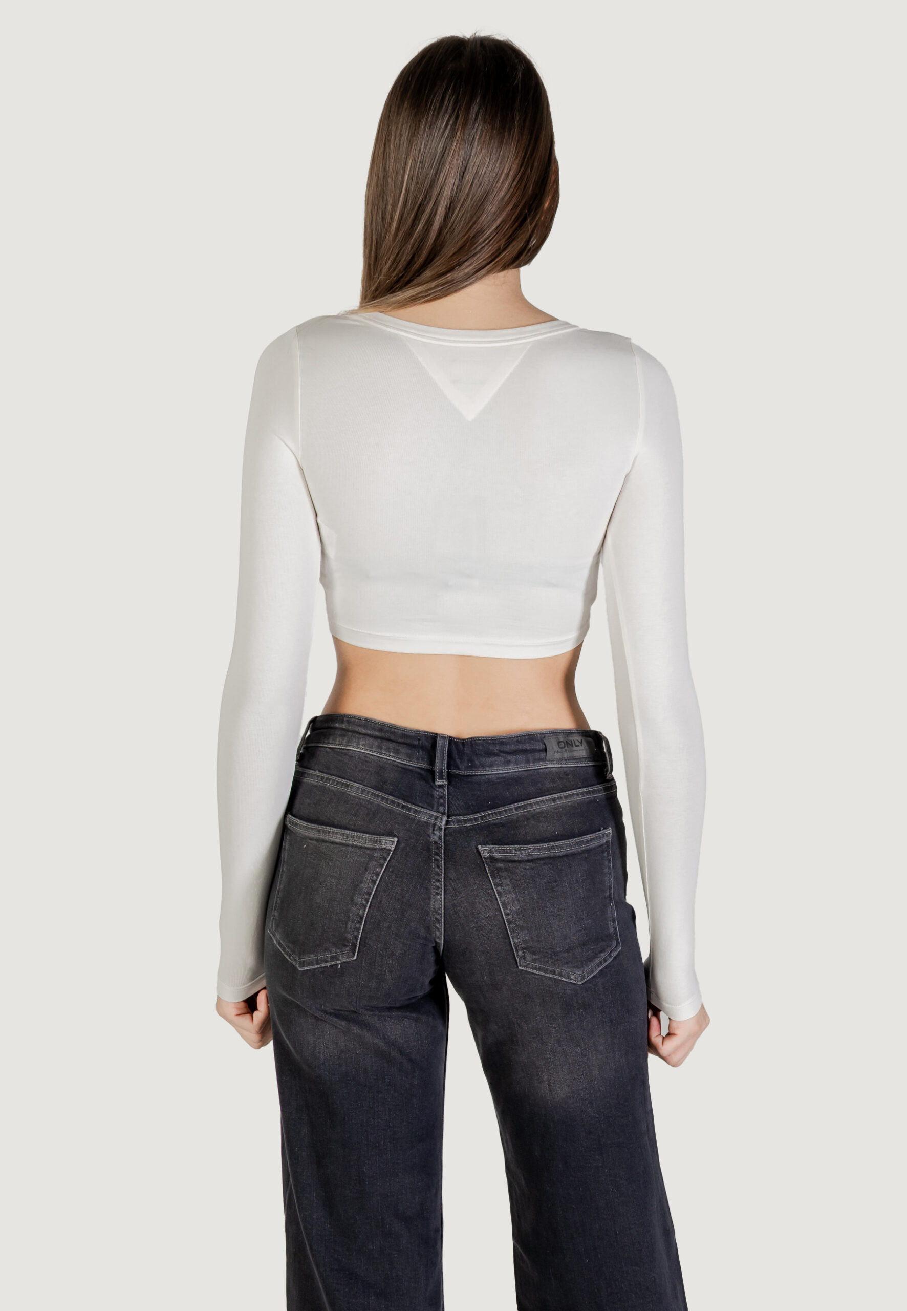 T-shirt Tommy Hilfiger Jeans tjw slim sp crp line Bianco - Foto 2