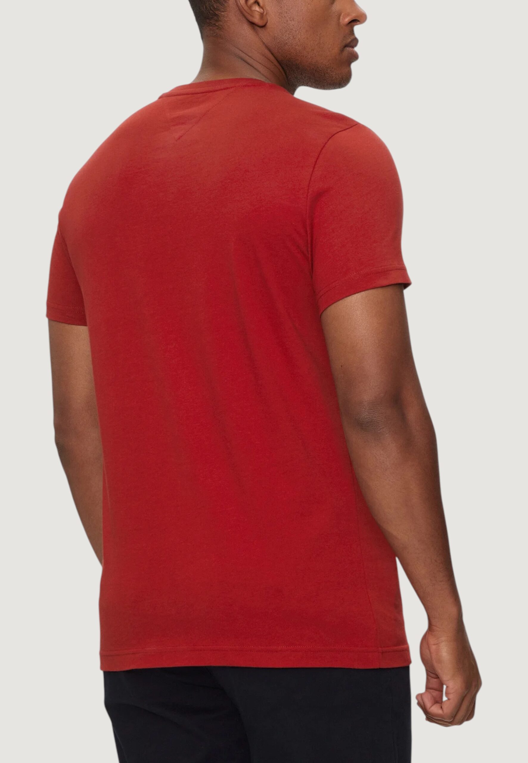 T-shirt Tommy Hilfiger Jeans tommy logo tee Rosso - Foto 3