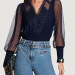 T-shirt manica lunga Morgan De Toi Blu marine - Foto 1