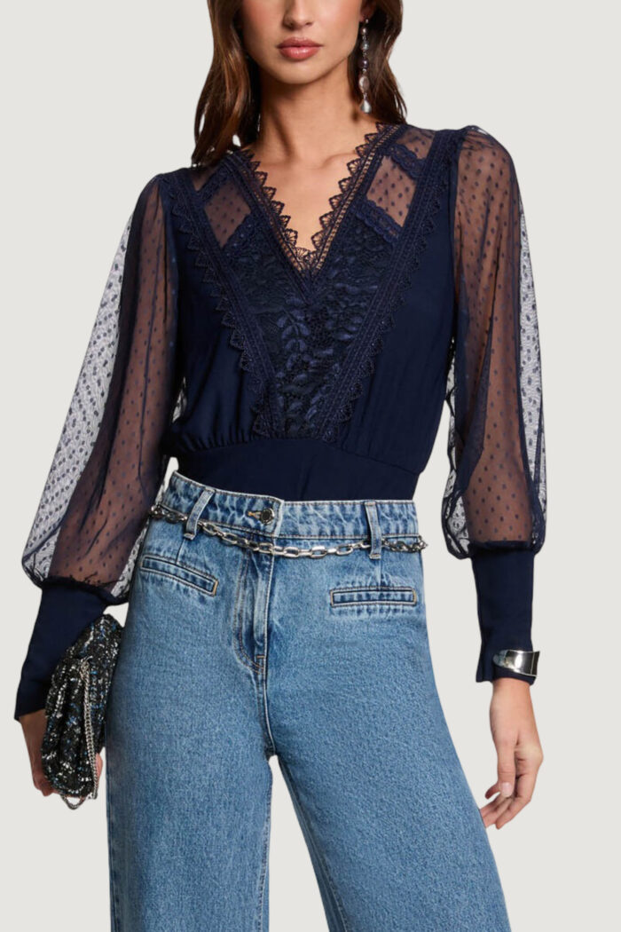 T-shirt manica lunga Morgan De Toi  Blu marine