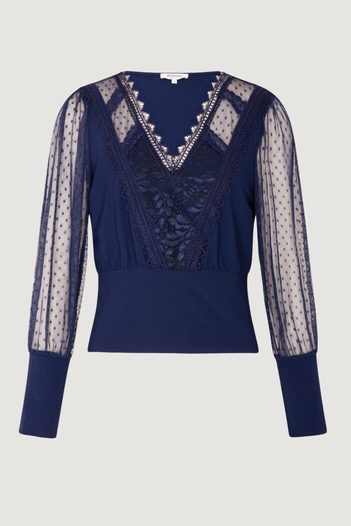 T-shirt manica lunga Morgan De Toi  Blu marine