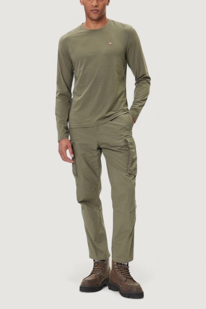 T-shirt manica lunga Napapijri salis ls 1 Verde