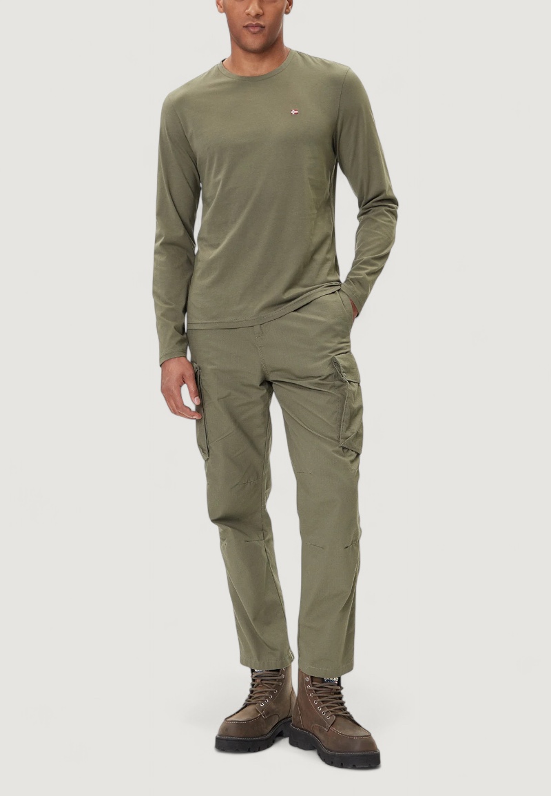 T-shirt manica lunga Napapijri salis ls 1 Verde - Foto 2