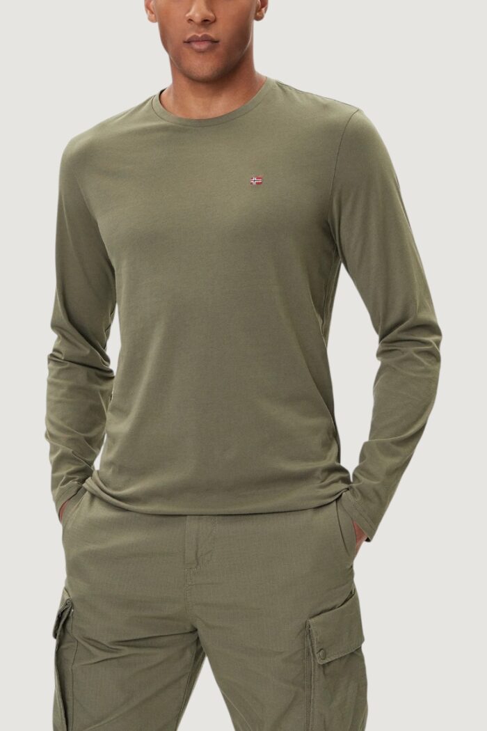 T-shirt manica lunga Napapijri salis ls 1 Verde